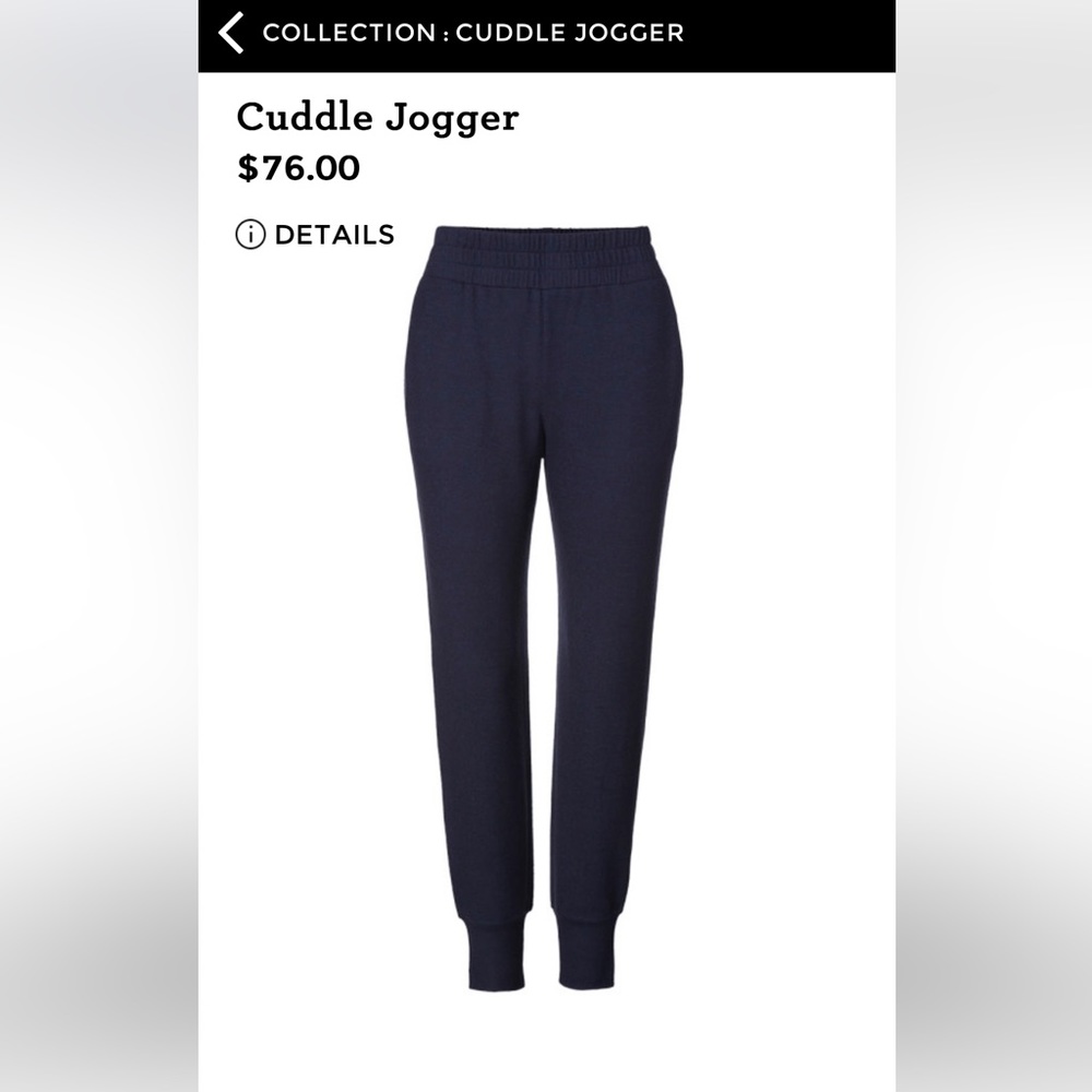 Cabi NWOT Brand New. 2023 Navy Cuddle Joggers, XL